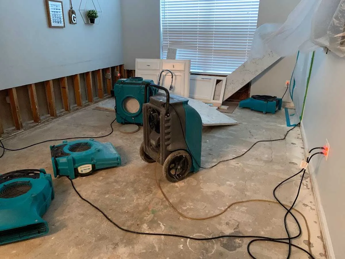 Dehumidifier in flood-cut room for Water Extraction & Removal in Warrensburg